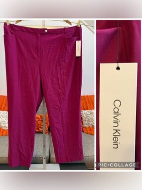 ❣️🆕Calvin Klein Magenta Suit Pants/Trousers $109 MSRP❣️